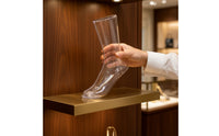 Transparent Stocking Display Form Clear Stocking Display Mold Plastic Mannequin Foot Glossy for Retailers, Photographers, Product Photography, Visual Merchandising