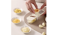 Food Grater with Container Stainless Steel Vegetable Slicing with hands guard Compact Utensil for Small Kitchens
