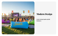 Foldable Wind-Filled Sleeper Bag Lightweight inflatable sofa No Pump Needed Inflatable Lounger Waterproof for eventand proceeders, Beachand proceeders, Music events, Camping, Beach, by the pool
