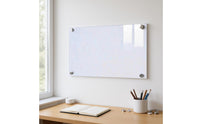 Attractive Glass Whiteboard Ultra-White Tempered Glass Whiteboard Office Display Glossy Polished for Teaching, Training