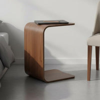 C-Shaped Side Table Movable C Shaped Side Table Space-Saving for Apartment Dwellers, Students, Bay Window, Small Areas, Home Office