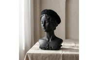 Short Sculpted Hair Earring Display Bust Matte Finish Necklace Display Mannequin Hard PVC Head Bust Mannequin Hollow