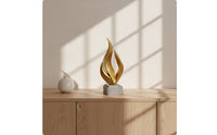 Flame Sculpture Modern Tabletop Ornament Contemporary Flame Statue for Interior Designers, Cabinet