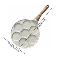 Flat Bottom Pancake Pan Multi-Functional Crepe Pan Low Smoke Rock-Based Stone Skillet for Breakfast, Kitchen