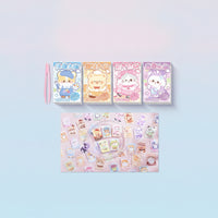 4 Pieces Mini Sticker Notebook Compact Stationery for Journaling Enthusiasts, Scrapbooking, Travel