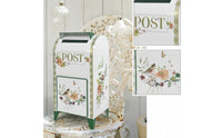 Freestanding Mailbox with Legs Vintage-Style Decorative Mailbox with Stand Upright Post Box for Garden, Porch, Patio