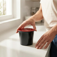 Fitted Lid 160 Ml Soup Cup Black Lidded Soup Cup Cylindrical