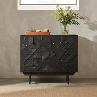 Raised Legs Wood-Grain Drawer Cabinet Square Pulls Freestanding Cupboard