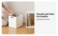 Lidded Storage Cube Large Capacity Organizer Box Stackable for Parents, Students