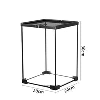 Panoramic View Glass Amphibian Enclosure High Visibility Amphibian Habitat Box Easy to Clean Glass Terrarium Enclosure Ventilated