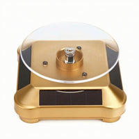 360-Degree Display Turntable with Acrylic Tray Compact Jewelry Rotator Slim Showcase Base Sturdy for Jewelers