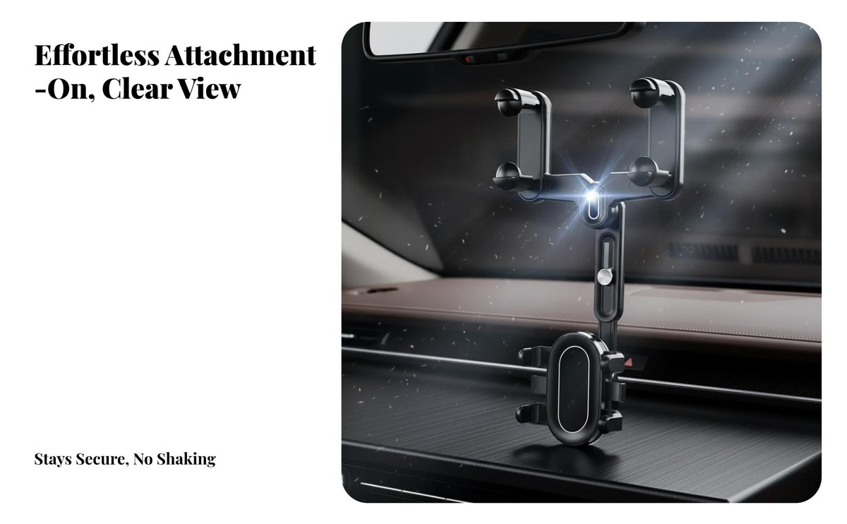 Rearview Mirror Ph Unit Holder Anti-Movement Reflective Mirror Ph Unit Mounting Grip-Hand for Drivers, Passengers, Navigation, Driving