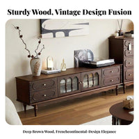 Multi-Drawer Credenza French Country design Storage Cabinet Vintage Design Household Furniture for Homeowners, Renters, Living Room, Entryway, Bedroom