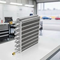 Condenser with Brass Fittings Tube-and-Fin Oil Cooler Heat Exchanger Engine Oil Cooler Heat Exchanger Aluminum Automotive