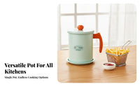 Oil Drain Drainer Rack Deep Fryer Pot with Basket Food-Grade Material Multifunctional Cooking Pot Works on All Stovetops Japanese Design Tempura Fryer Even Heating for Home Cooks, Beginners, Kitchen