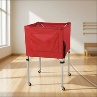Collapsible Ball Storage Cart Portable Ballaufbewahrungswagen Mit Rollen Lightweight Folding Ball Cart Leicht Zu Bewegen for Schools