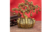 Boat Base Tree Ornament Compact Vintage Gilded Tree Ornament Textured Trunk Table Decor