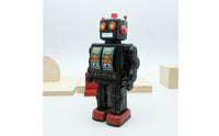 Tinplate Toy Robot Powered Tinplate Robot Shelf Display for Collectors, Photography Prop