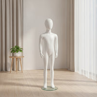 Child Mannequin with Transparent Base Standing Faceless Child Mannequin Matte Finish Display Form for Studios