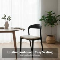 Comfortable Seating Solid Wood Dining Chair Ergonomic Design Nordic Design Wooden Chair Long-Lasting Construction Easy to Clean for Interior Designers, Apartment Dwellers, Hotel, Cafe, Living Room, Office