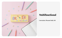 Foldable 2-in-1 perusing Stand and Pen Case Multi-Functional Book Holder Portable writing instrument holder Cute Cartoon Design for Students, Children, School, Dorm Room, Library, Bedroom