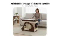 Mobile Design Adjustable elevatingTop C-Table Space-Saving Rolling Cart mid-20th-century-20th-centuryera Modern aesthetic Couch Desk Easy Assembly for Small Apartment Dwellers, Remote Workers, Students