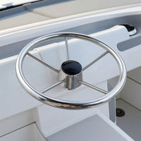 Stainless Steel Boat Steering Wheel Corrosion-Resistant Marine Steering Wheel Rustproof Universal for Boats