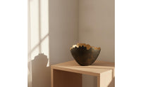 Bowl with Rim Cast Aluminum Decorative Bowl Sculptural for Living Room