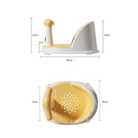 Ergonomic Backrest Temperature Sensing Bath Stool Drainage Holes Infant Bathtub Circle for Infants