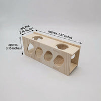 Curved Viewing Tunnel Hamster House, 20cm Wood Hideout for Hamster Accessories, Chewable Small Rodent Burrow and Play Tunnel