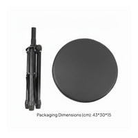 Padded Seat Foldable Round Drum Stool Non-Slip Feet Adjustable Drum Throne Musical Instrument Accessory for Beginners, Practice, Performance