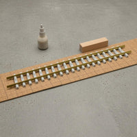 Molded Ballast Detail HO Scale Track Section ABS Plastic Model Railway Track Section 51 Cm Long HO Scale Rails Gray Roadbed for Diorama, DIY Scenery