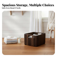 Imitation Rattan Basket Waterproof Storage Bin Natural Texture for Adults