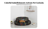 2-in-1 Design Cat Tent and Tunnel Set Lightweight Rainbow Cat Play Tent Long-Lasting Foldable Pet Playhouse Easy to Clean for Kittens, Rabbits, Small Animals, Indoor, Travel, Outdoor, Camping