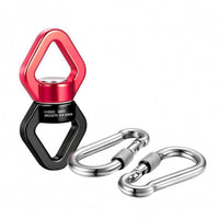 Knurled Rotating Connector Metal Swivel Hook Compact Locking Hook Connector Rounded for Overhead Aerial Fitness, Hammocks, Swings