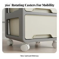 With casters Deskside backpack Holder Easy to Move Multi-Tier Rolling storage mobile unit Space Saving Storage Trolley Multifunctional for Students, educators, Kids, Classroom, Beside Desk, Study Room, Bedroom