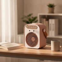 Rechargeable Desktop Fan with Humidifier Compact Portable Air Cooler Cordless Mist Fan Lightweight for Office Workers, Students, Desk, Bedside Table