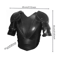 Female Fighter Cuirass Vintage Look Medieval Leather Realistic Design Knight Chestplate for Cosplayers, LARPers, Themed Parties, Halloween