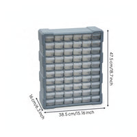 Pull-out Drawers Small Parts Drawer Organizer Vertical Plastic Parts Cabinet for Workshop, Electronics Bench