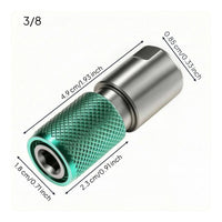 Knurled Grip Quick Release Drill Adapter Metal Self Locking Drill Adapter Socket Opening Hex Shank Bit Holder Compact