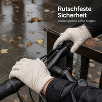 Women's Winter Warm Suede-like Double-Layer Plush Convertible Touchscreen Gloves with Metal Tag for Outdoor Cycling
