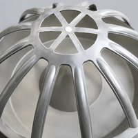 Chicken Feeder, 30cm Round Plastic Chicken Feeder, Anti-Tilt Feeder for Poultry, Gray