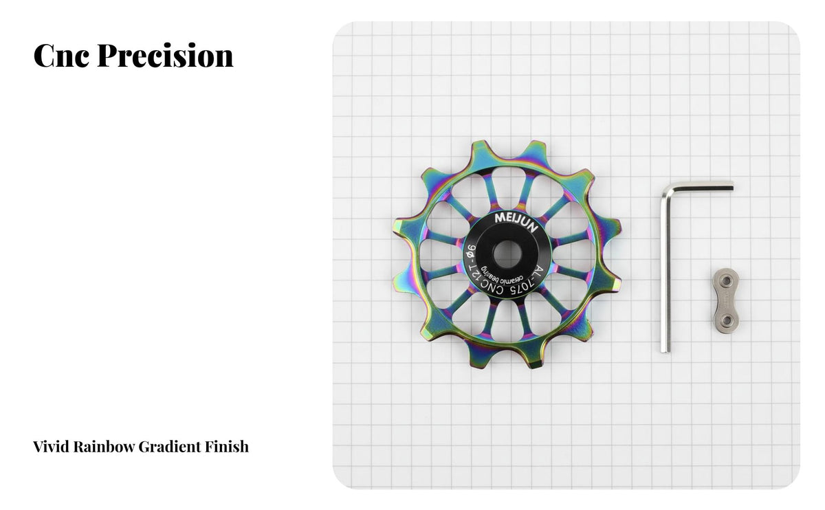 Rear Derailleur Pulley Wheel High Hardness Rear Derailleur Pulley Cycle Guide Wheel Effortless Shifting Bike Guide Wheel
