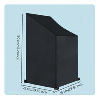 Waterproof Stackable Patio Chair Cover Weather Resistant Stacking Chair Cover Dustproof for Garden