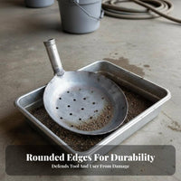 Long-Lasting Heavy Duty Slotted Scoop High Effectiveness Manhole Cleaning Scoop Effort Saving Long Handle Drain Strainer Easy to Clean for Plumbers, Maintenance Crew, Construction Workers, Septic Tanks, Sewers, Manholes, Drains