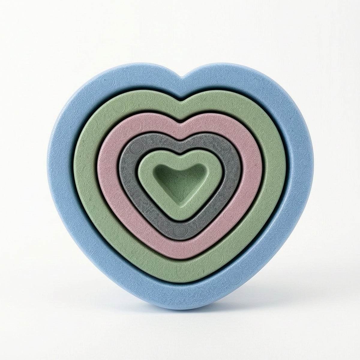 5 Pieces Nested Heart-Shaped Stepping Stones Stackable Foam Balance Stones Lightweight Toy Sturdy for Playroom
