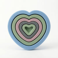 5 Pieces Nested Heart-Shaped Stepping Stones Stackable Foam Balance Stones Lightweight Toy Sturdy for Playroom