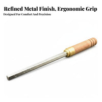 Precision Filing 3-Side Fret Dressing File Versatile Design Guitar Fret Crowning File High-Carbon Steel for Luthiers, Workshop, Home Studio