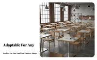 long-lasting Construction Fast Food Dining Set Minimalist Design utilitarian design Table and Seating Commercial Furniture for Restaurant Owners, Canteen Managers, Cafe, Bistro, Small Spaces