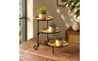 3-Tier Dessert Stand Round Tiered Dessert Stand Space-Saving Serving Tray for Confectioners, Buffets